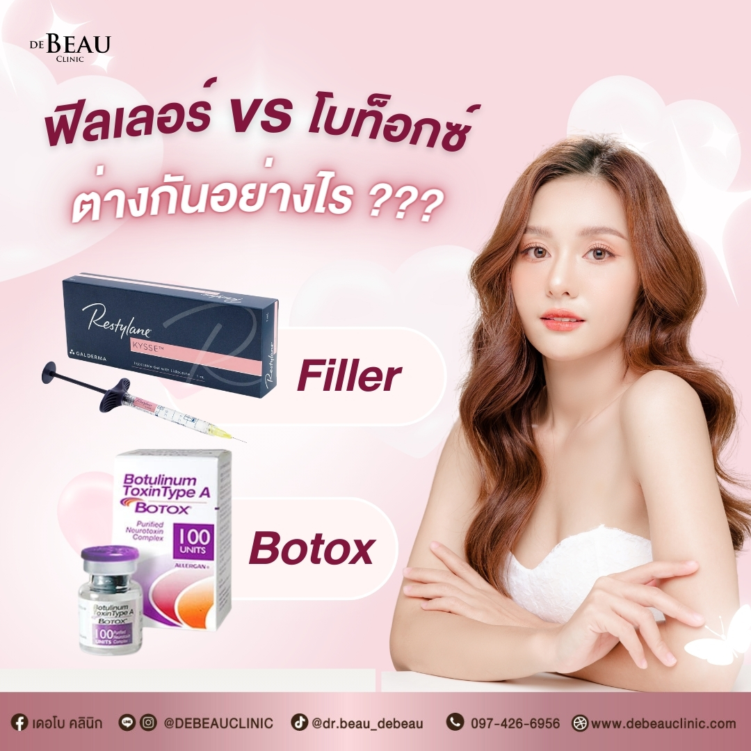ฟิลเลอร์ (Fillers) Vs โบท็อกซ์ (Botox) ต่างกันยังไง ??